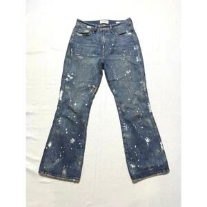 Frame Denim Le Sylvie Paint Splatter Kick Boot Jeans in Imlay Women’s Size 27